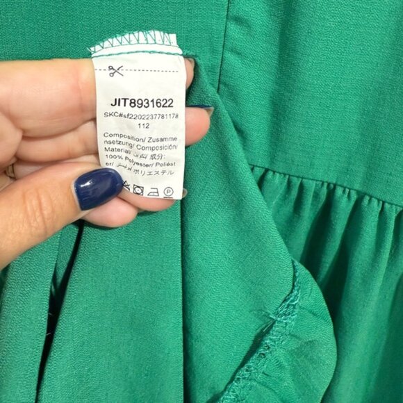 SHEIN Green Ruffle Midi Dress - Picture 6 of 6